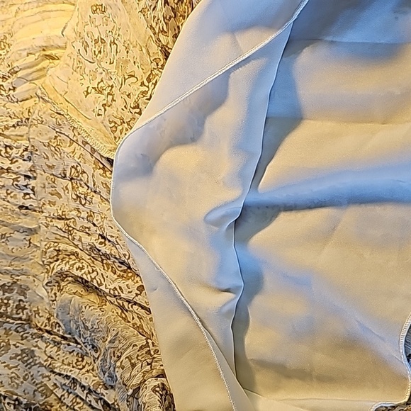 Ruby Road maxi sheer skirt. Size 14 Elastic waist with tie. White/gray. Flowie. - Picture 10 of 10